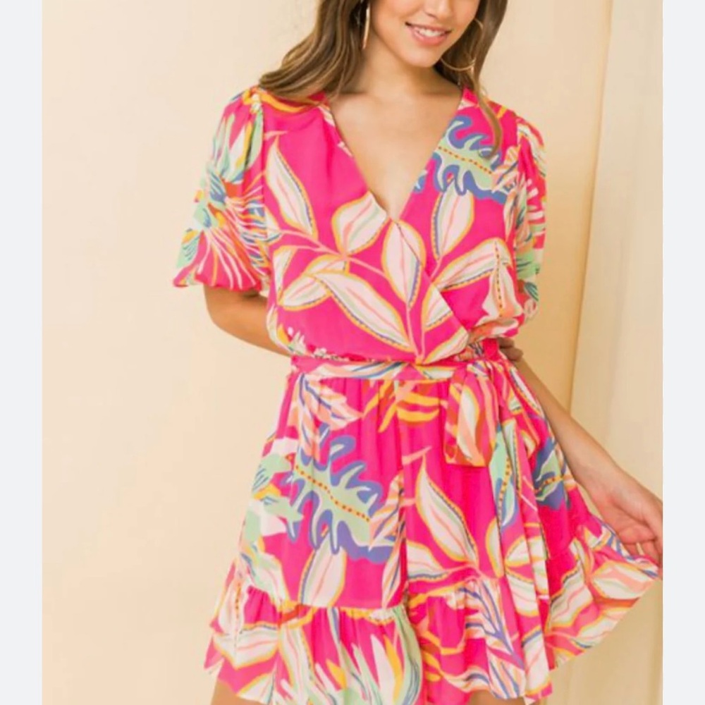 Flying Tomato Pink Floral Romper